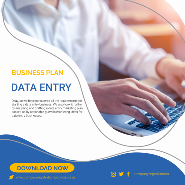 Data Entry – Pre Written Business Plan